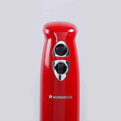 Wonderchef Crimson Edge 400 W Electric Hand Blender 2 Speed Selection Wonderchef Crimson Edge 400 W Electric Hand Blender 2 Speed Selection