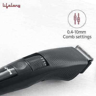 Lifelong Beard Trimmer for Men Quick Charge (2 Hours) | Runtime: 60 Mins 20 Length Settings