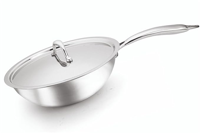 Signora Ware Artista Tri- Play Wok Pan With Lid 2200 ML (22 CM) Signora Ware Artista Tri- Play Wok Pan With Lid 2200 ML (22 CM)