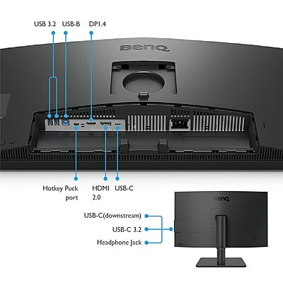 BenQ, 27-Inch, 4K UHD, 95% P3, HDR400, 60Hz, USB-C, Designer Monitor, PD2706U BenQ, 27-Inch, 4K UHD, 95% P3, HDR400, 60Hz, USB-C, Designer Monitor, PD2706U