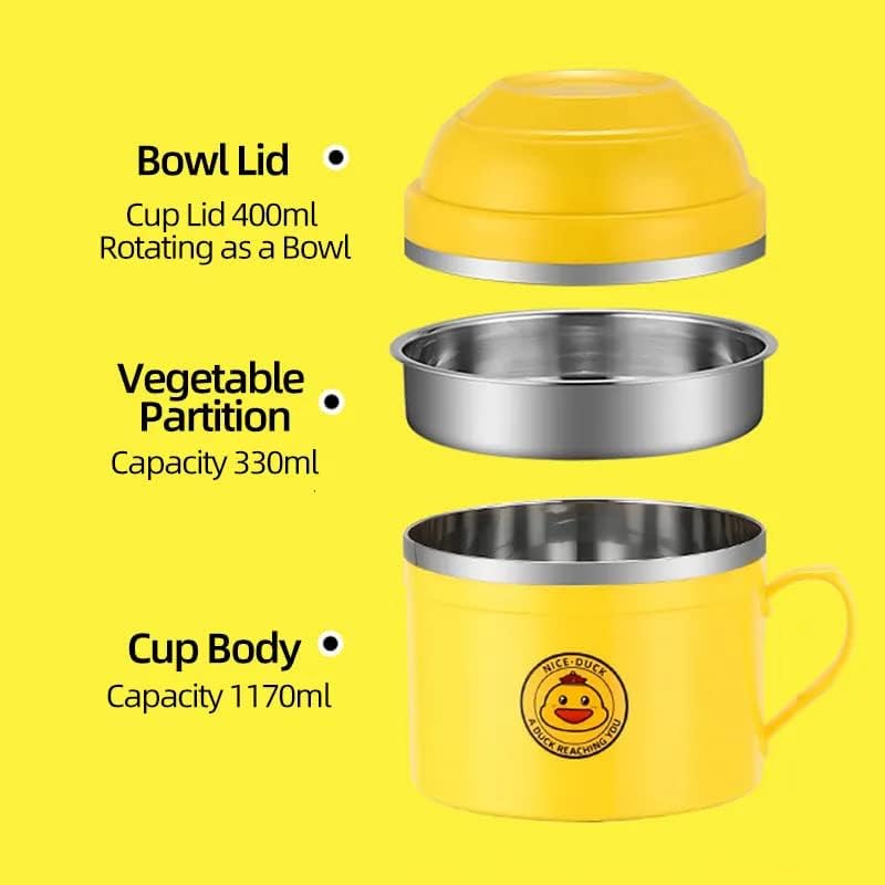 Duck Stainless Steel Noodles Cup Bowl Duck Stainless Steel Noodles Cup Bowl
