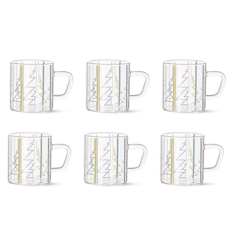 Borosil Vision Sintra Tea n Coffee Classic Mug Set of 6 Pcs 210 ml | Borosillicate Glass, Microwave Safe, Scratch Resistance, Lightweight | for Chai, Green Tea, Milk Borosil Vision Sintra Tea n Coffee Classic Mug Set of 6 Pcs 210 ml | Borosillicate Glass, Microwave Safe, Scratch Resistance, Lightweight | for Chai, Green Tea, Milk