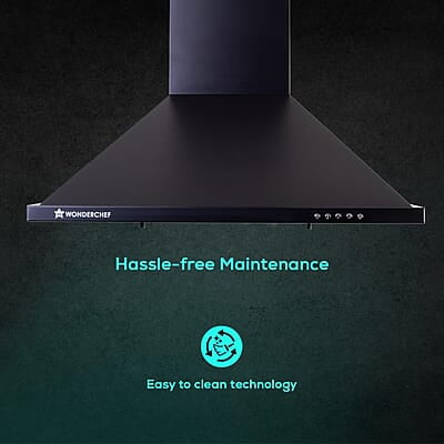 Wonderchef Power Elite Chimney  60cm  1050 m3/hr  Baffle Filter  3 Speed Push Button Controls