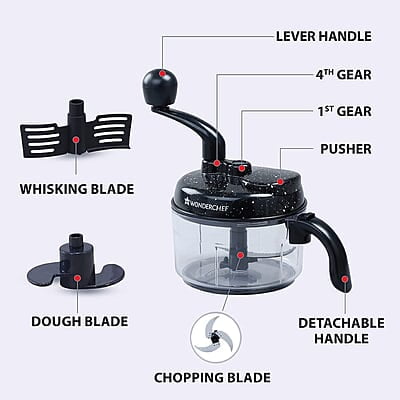 Wonderchef Smart Turbo Chopper 3-In-1 Chop  Mince  Whip