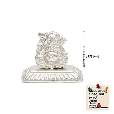 God Ornament Silver Vinayagar Idol