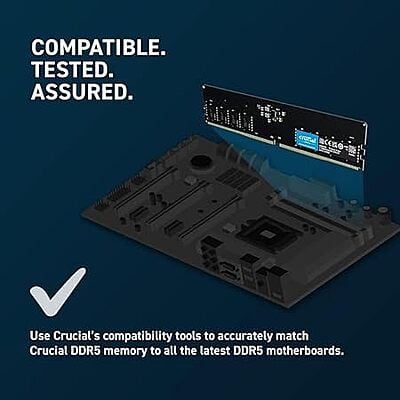 OpenBox Crucial RAM 8GB Desktop Memory CT8G48C40U5 Black OpenBox Crucial RAM 8GB Desktop Memory CT8G48C40U5 Black
