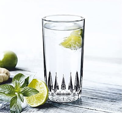 Treo by Milton Acme Cool Glass Tumbler Set of 6, 320 ml Each, Transparent | Dishwasher Safe | Serve Juices | Cold Drinks | Milkshake | Falooda | Water | Cocktails | Mixed Drinks