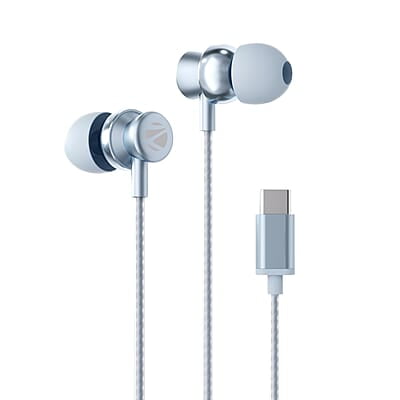 ZEBRONICS BUDS C10 in-Ear Type-C Earphone with in-line Mic, Metallic Design, Volume Control, 1.2m Cable, 10mm Driver