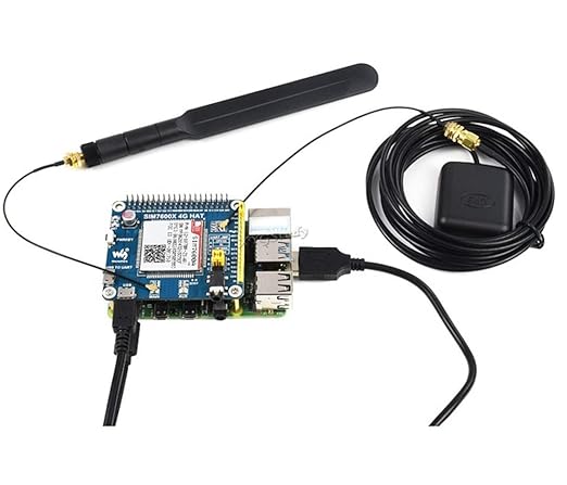 SIM7600A-H 4G HAT for Raspberry Pi, LTE Cat-4 4G / 3G, GNSS, for North America