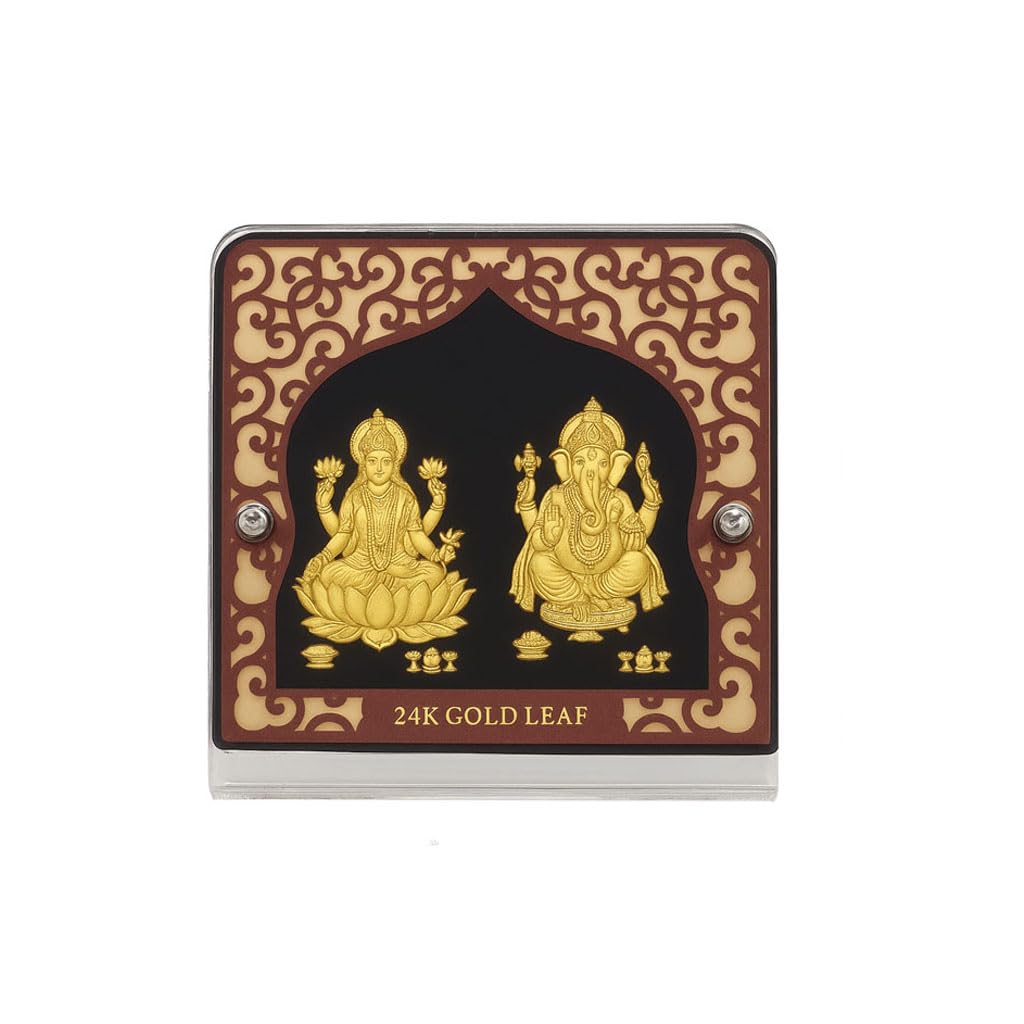 Gold Plated Lakshmi Ganesha Idol