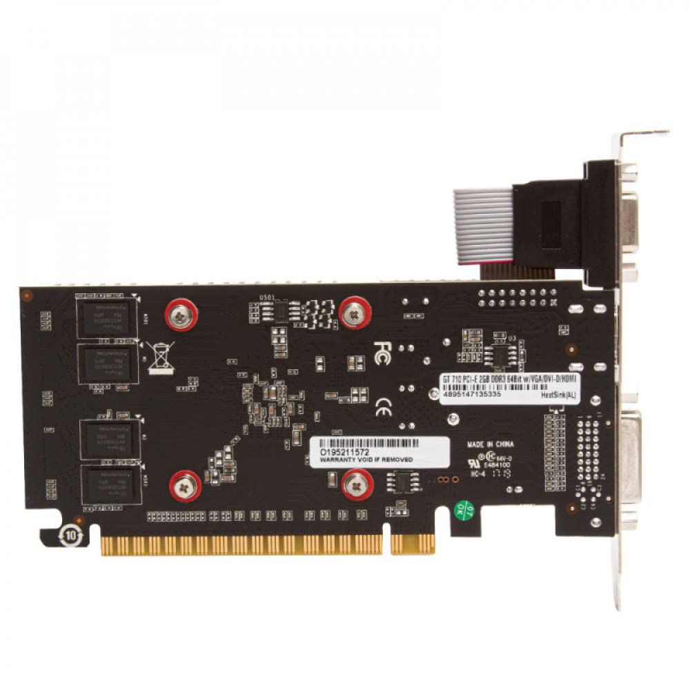 GALAX GeForce GT 710 2GB DDR3 64-bit HDMI/DVI-D/VGA Gaming Graphics Card GALAX GeForce GT 710 2GB DDR3 64-bit HDMI/DVI-D/VGA Gaming Graphics Card