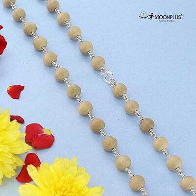 Silver Thulasi Ayyappan Mala–Sacred Tulasi Beads for Ayyappa