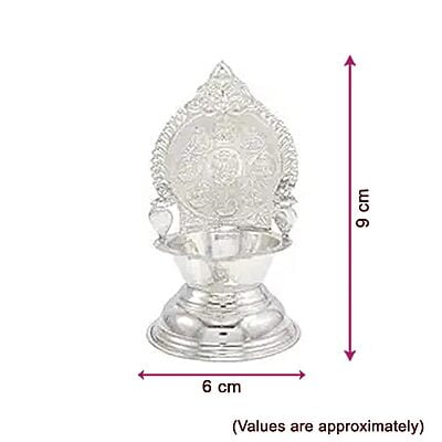 Silver Astalakshmi Diya (25 grams)