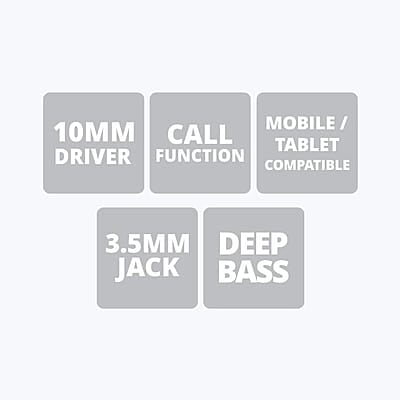 ZEBRONICS BRO 3.5mm Wired Earphones, in-Line MIC, Deep Bass, 1.2m Strong and Long Lasting Cable, Light Weight, Compatible with Mobile Tablet Laptop