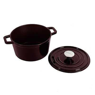Wonderchef Ferro Cast-Iron Casserole with Lid- 24cm, 3.6L, 4.5mm Wonderchef Ferro Cast-Iron Casserole with Lid- 24cm, 3.6L, 4.5mm