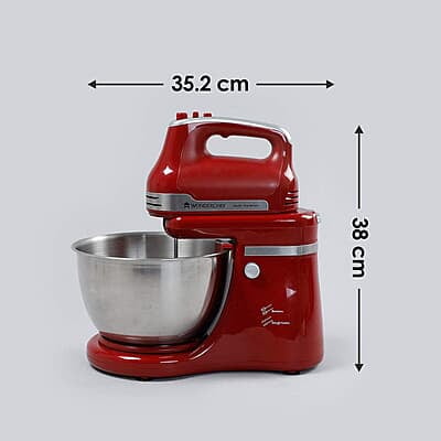 Wonderchef Crimson Revo Stand Mixer and Beater with 5 Speed Settings 4.5L Stainless Steel Bowl 300 Watt