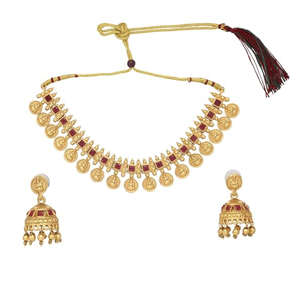 Design Lakshmi Kasu Design Choker Necklace Set Design Lakshmi Kasu Design Choker Necklace Set