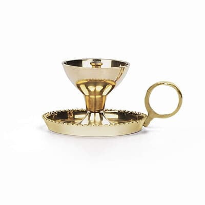 Borosil Small Size Mangal Diya Decorative Brass Glass Oil Lamp
