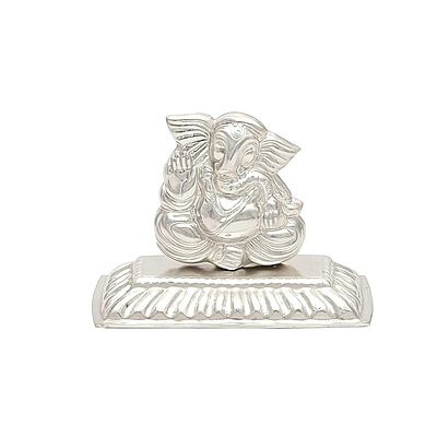 God Ornament Silver Vinayagar Idol