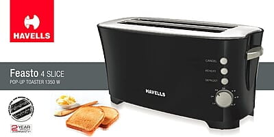 Havells Feasto 4S Pop Toaster - 1350 Watts