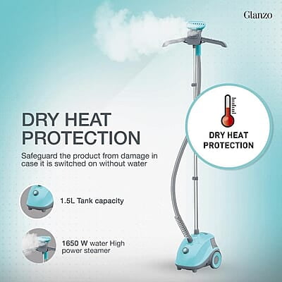 Havells Glanzo Garment Steamer 1650 Watt (blue and grey) 2 year warranty,1.5 L tank