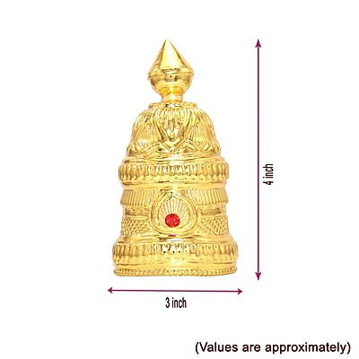 God Ornament Gold Plated Full Round Crown