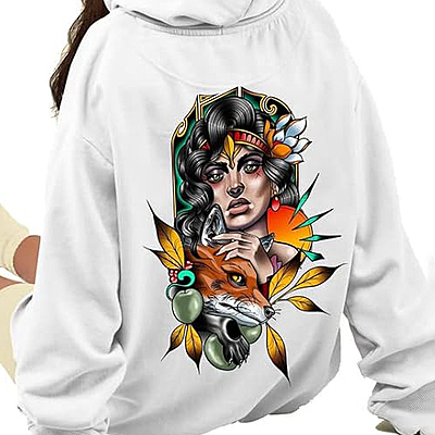 Sublimation Printed Hoodies Men For Animal Lover Graphic Printed Stylish Regular Unisex Hoodie White Sublimation Printed Hoodies Men For Animal Lover Graphic Printed Stylish Regular Unisex Hoodie White