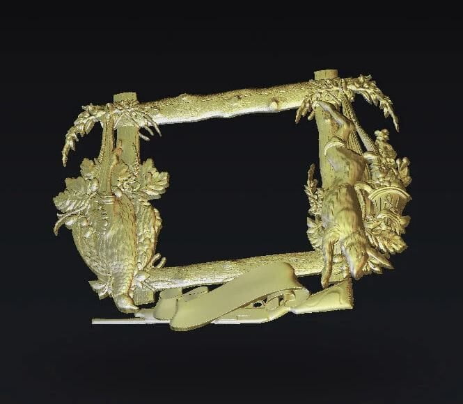 3D Carving Mirror Frame 018