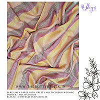 PURE LINEN SAREE YBRSLIN23609 PURE LINEN SAREE YBRSLIN23609
