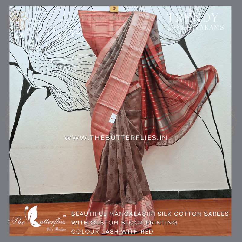 Mangalagiri Pure Silk Cotton Sarees SJNSSIL19425 Mangalagiri Pure Silk Cotton Sarees SJNSSIL19425