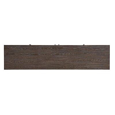 Vikinterio Furniture 60" TV Media Entertainment Console in Gray and Brown Vikinterio Furniture 60" TV Media Entertainment Console in Gray and Brown