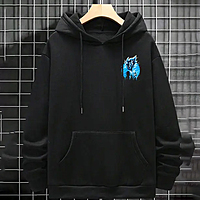 Sublimation Printed Hoodies  Men For Hoodie new trendy mens sweatshirt black colour with lion print