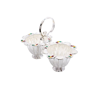 Silver Haldi Kumkum Holder Silver Haldi Kumkum Holder