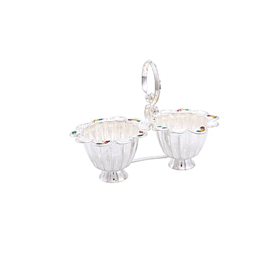 Silver Haldi Kumkum Holder Silver Haldi Kumkum Holder