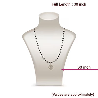 Silver Capped Black Wooden Beads Mala with Ayyappan Pendant Silver Capped Black Wooden Beads Mala with Ayyappan Pendant