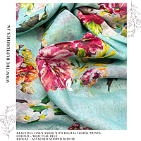 PURE LINEN SAREE YBRSLIN23438 PURE LINEN SAREE YBRSLIN23438