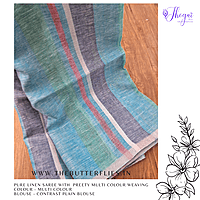 PURE LINEN SAREE YBRSLIN23606 PURE LINEN SAREE YBRSLIN23606