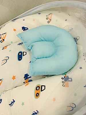 Muslin Foldable Baby Net Bed – Sky Blue