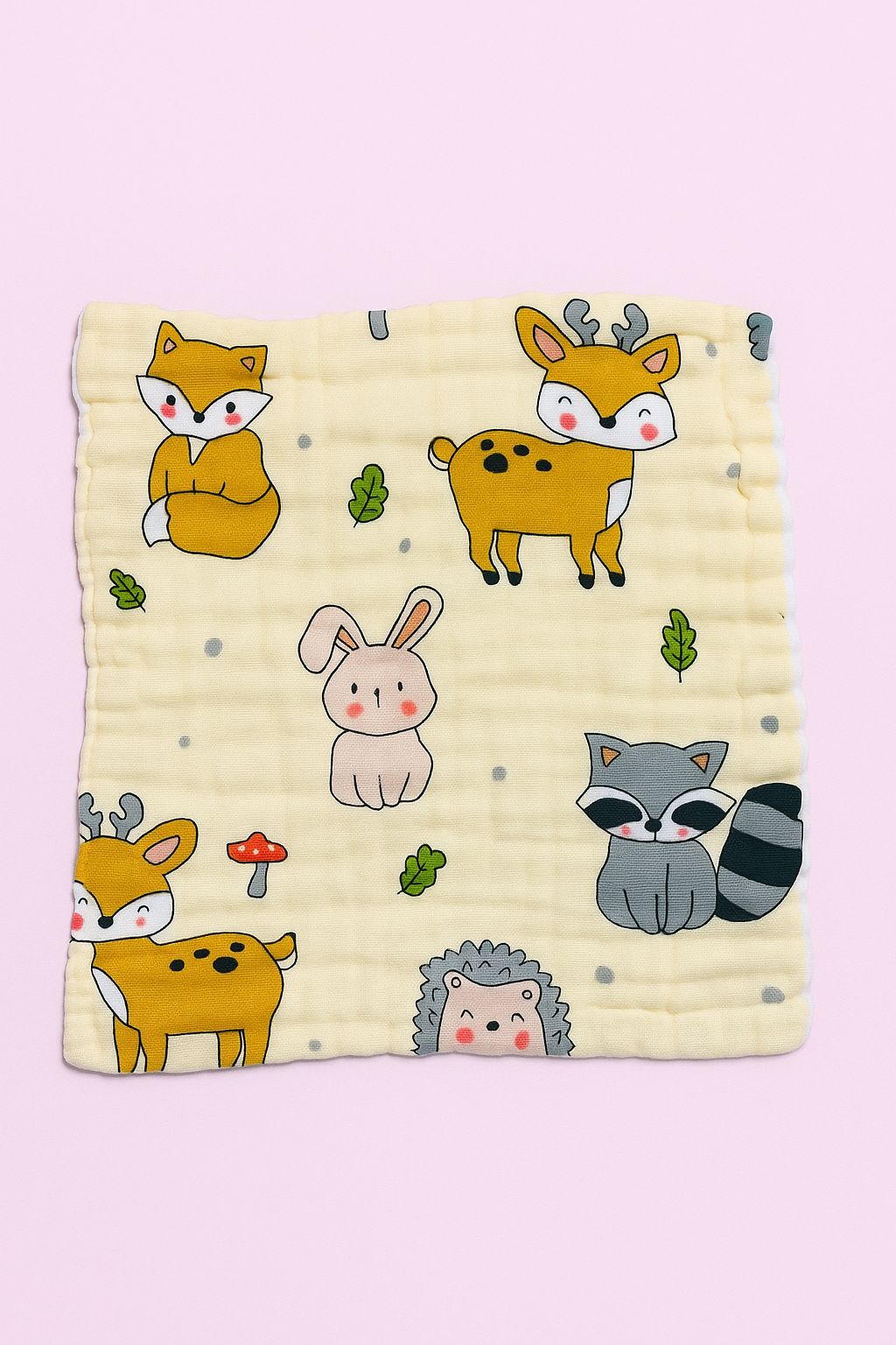6 Layer Muslin Wash cloth / Face towel - Colour Printed - Pack of 5 (Assorted) 6 Layer Muslin Wash cloth / Face towel - Colour Printed - Pack of 5 (Assorted)