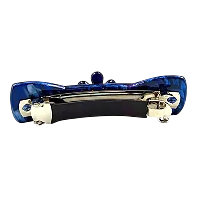 Acetate Hair Barrette with Floral Accent