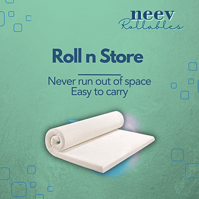 Neev 2 Inches 100% Natural Pincore Latex Rollable Topper