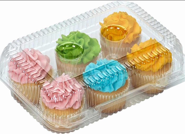 6 Cavity PVC Cupcake Box | MoQ = 10