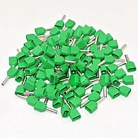 6 sq.mm Twin Insulated Ferrule (GREEN) Pack of 10