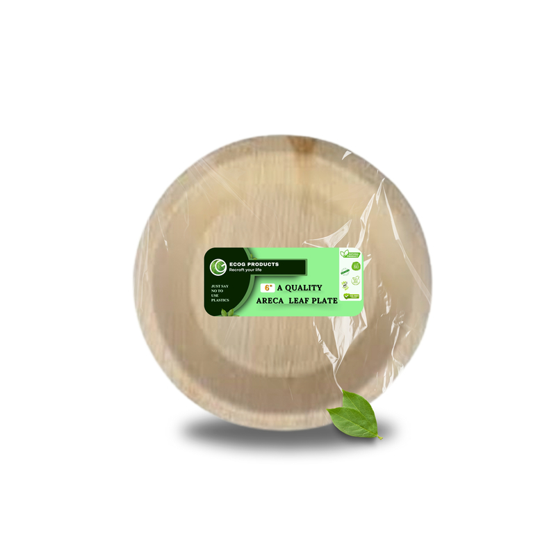 6" Round Areca Plate 6" Round Areca Plate