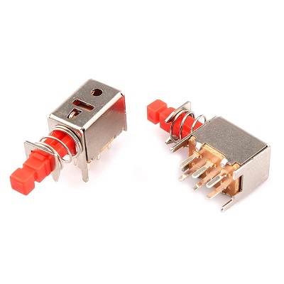 Small 6-Pin ON/OFF Power Switch – Screw less Design, Ideal for Standard Temperature Applications