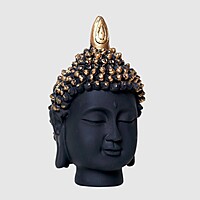 Meditating Buddha Face - Polyresin Sculpture for Home -7 Inch