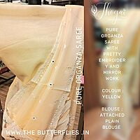 PURE ORGANZA SILK SAREE KCVSORZ22494