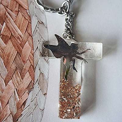 'T'  ELEGANT LETTER KEYCHAIN