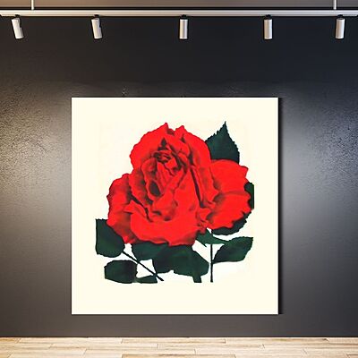 Wallart Red Rose