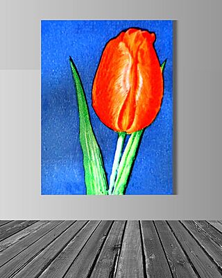 Wallart Red Tulip Wallart Red Tulip